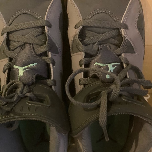 Jordan’s Teal & Gray Classic kids size 3 - Picture 2 of 4